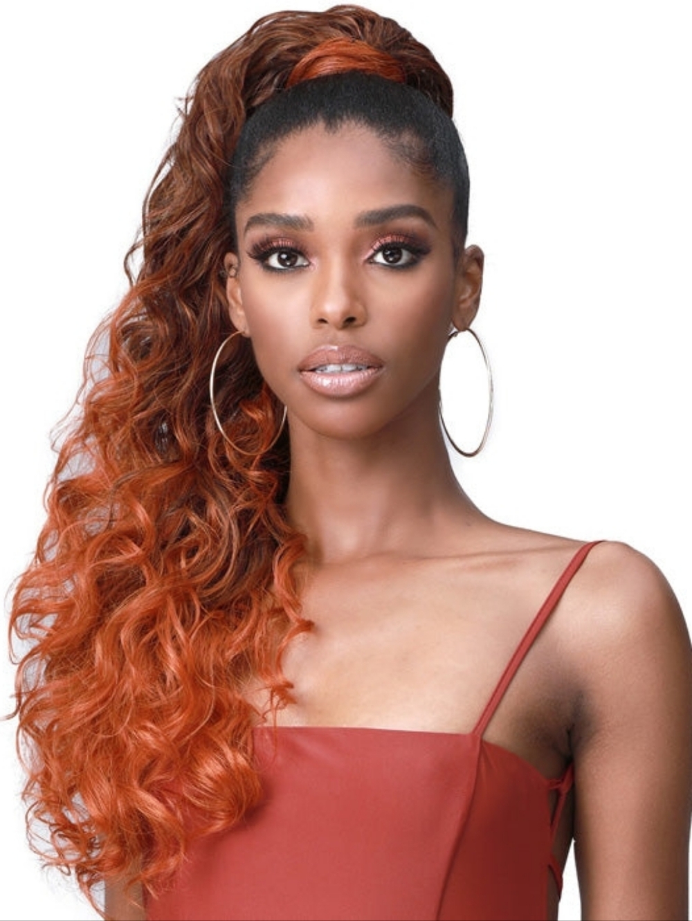 Bobbi Boss | Human Hair Blend Tress Up Ponytail OCEAN WAVE 18" - TNAT/350
